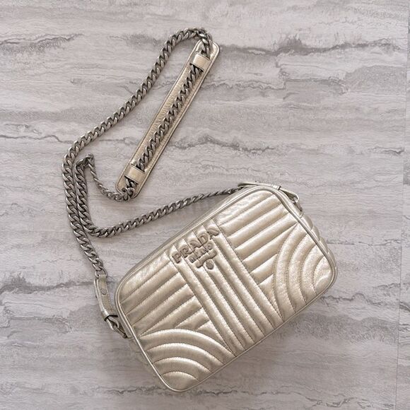 PRADA Gold Diagramme Bag - Picture 1 of 8